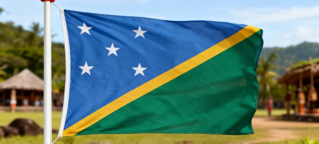 De Salomonseilanden vlag