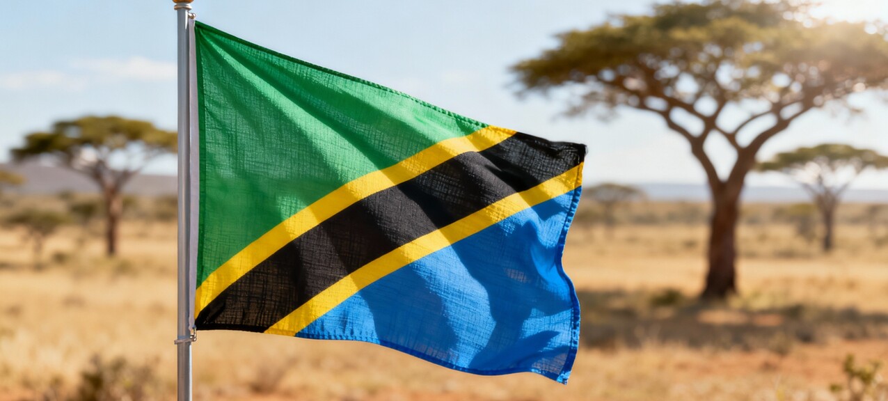 De Tanzaniaanse vlag