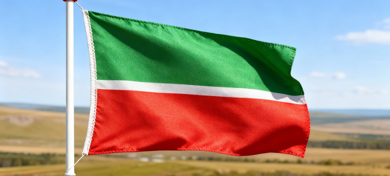 De vlag van Tatarstan