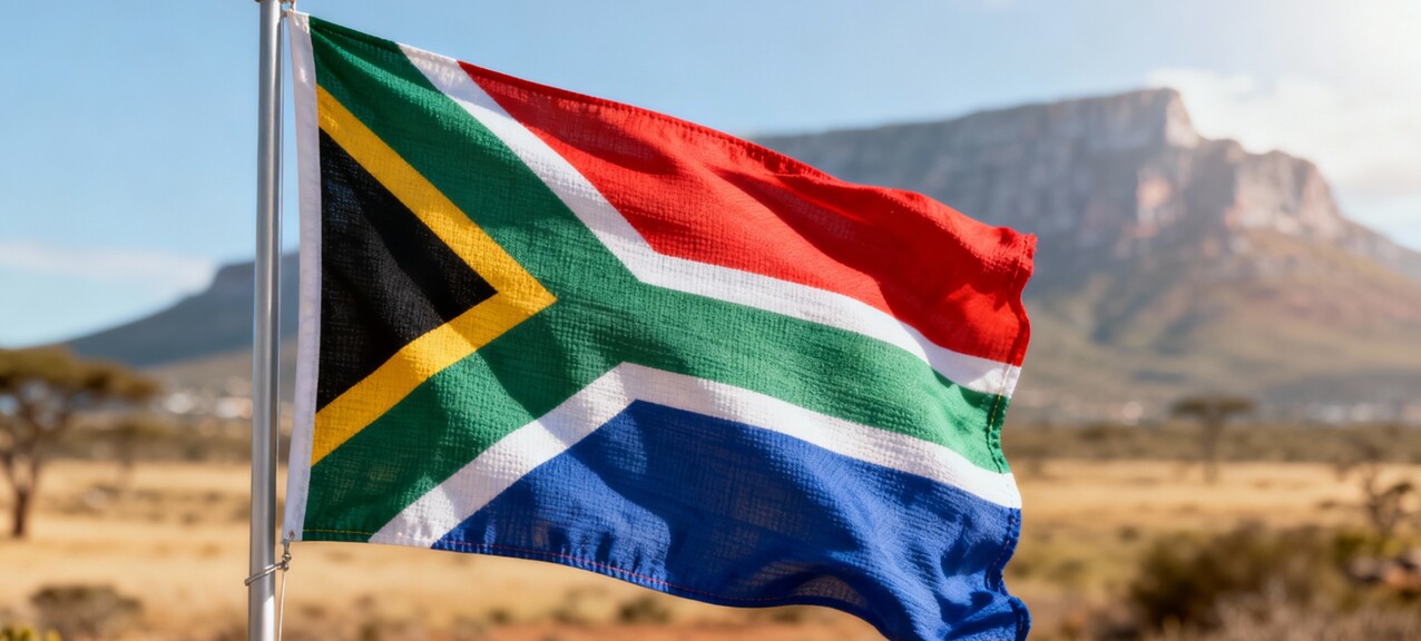 De Zuid-Afrikaanse vlag