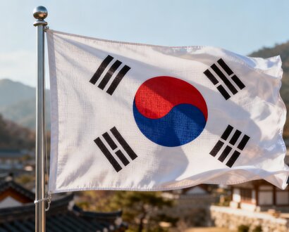 De Zuid-Koreaanse vlag