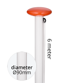 Aluminium vlaggenmast 6 meter Diameter 90mmØ