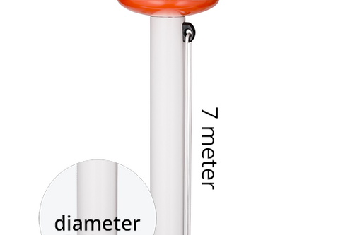 Aluminium vlaggenmast cilindrisch 7 meter ø70mm