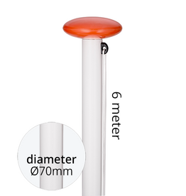 Aluminium vlaggenmast 6 meter Diameter 70mmØ