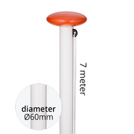 Aluminium vlaggenmast 7 meter Diameter 60mmØ