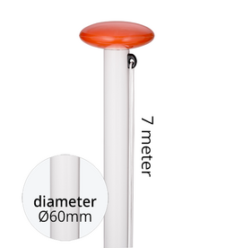 Aluminium vlaggenmast 7 meter Diameter 60mmØ