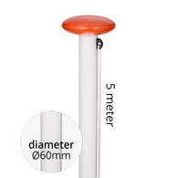 Aluminium vlaggenmast 5 meter Diameter 60mmØ