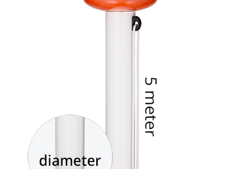 Aluminium vlaggenmast cilindrisch 5 meter ø70mm
