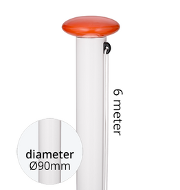 Aluminium vlaggenmast 6 meter Diameter 90mmØ