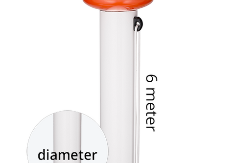 Aluminium vlaggenmast cilindrisch 6 meter ø90mm