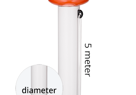 Aluminium vlaggenmast cilindrisch 5 meter ø90mm