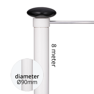 8 Meter Baniermast 90mmØ