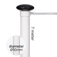 7 Meter Baniermast 90mmØ