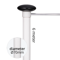 6 Meter Baniermast 70mmØ