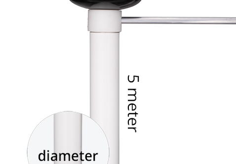 Aluminium baniermast 70mmØ 5 meter