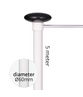 Aluminium baniermast 60mmØ 5 meter