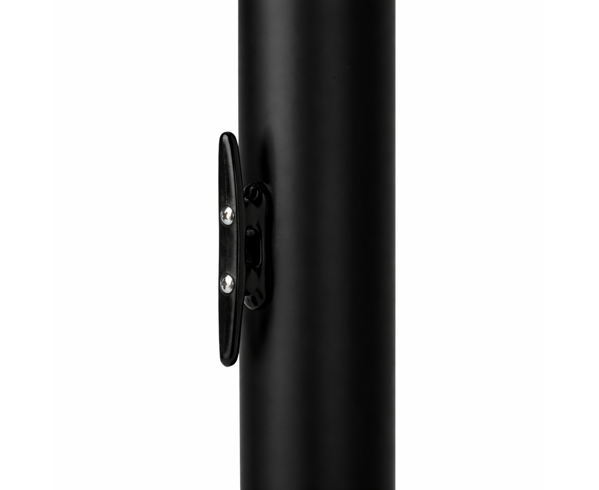 Aluminium vlaggenmast cilindrisch zwart 5-9 meter