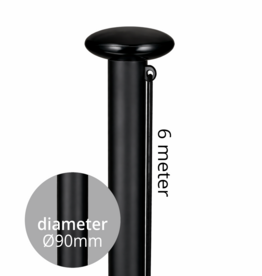 Aluminium vlaggenmast 6 meter Diameter 90mmØ