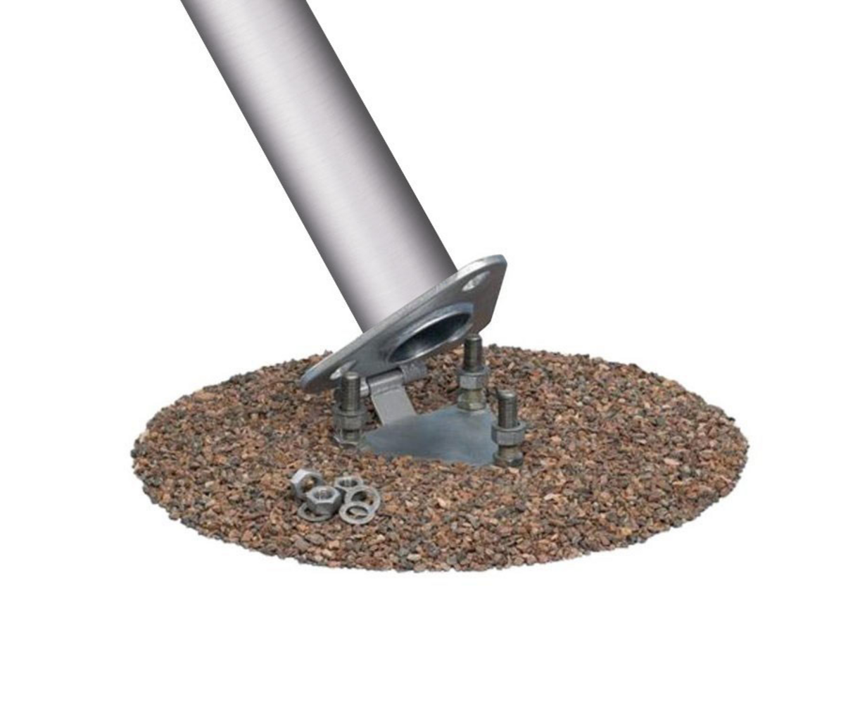 Aluminium vlaggenmast cilindrisch 5 meter ø90mm