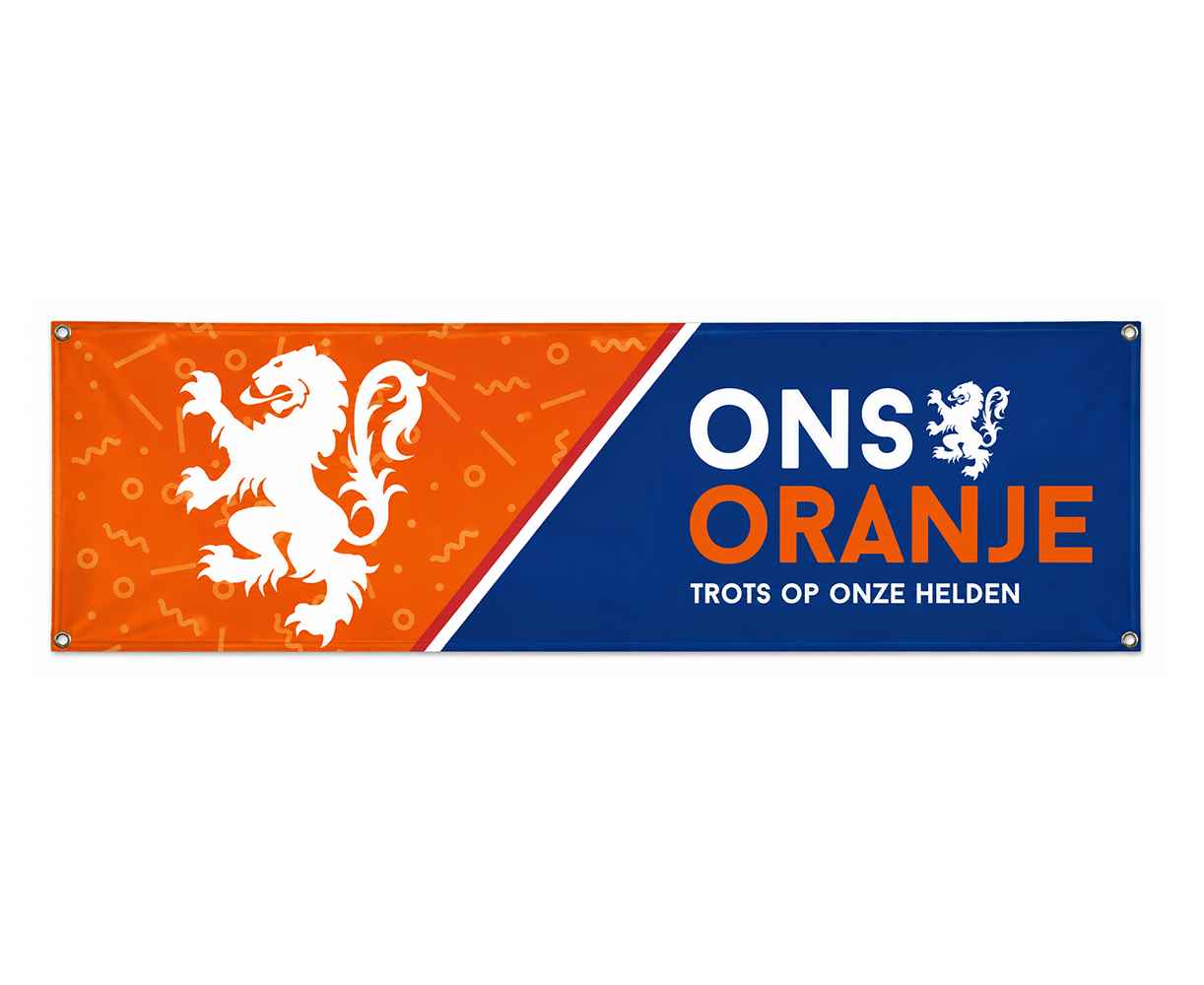 Oranje spandoek 'Ons Oranje'