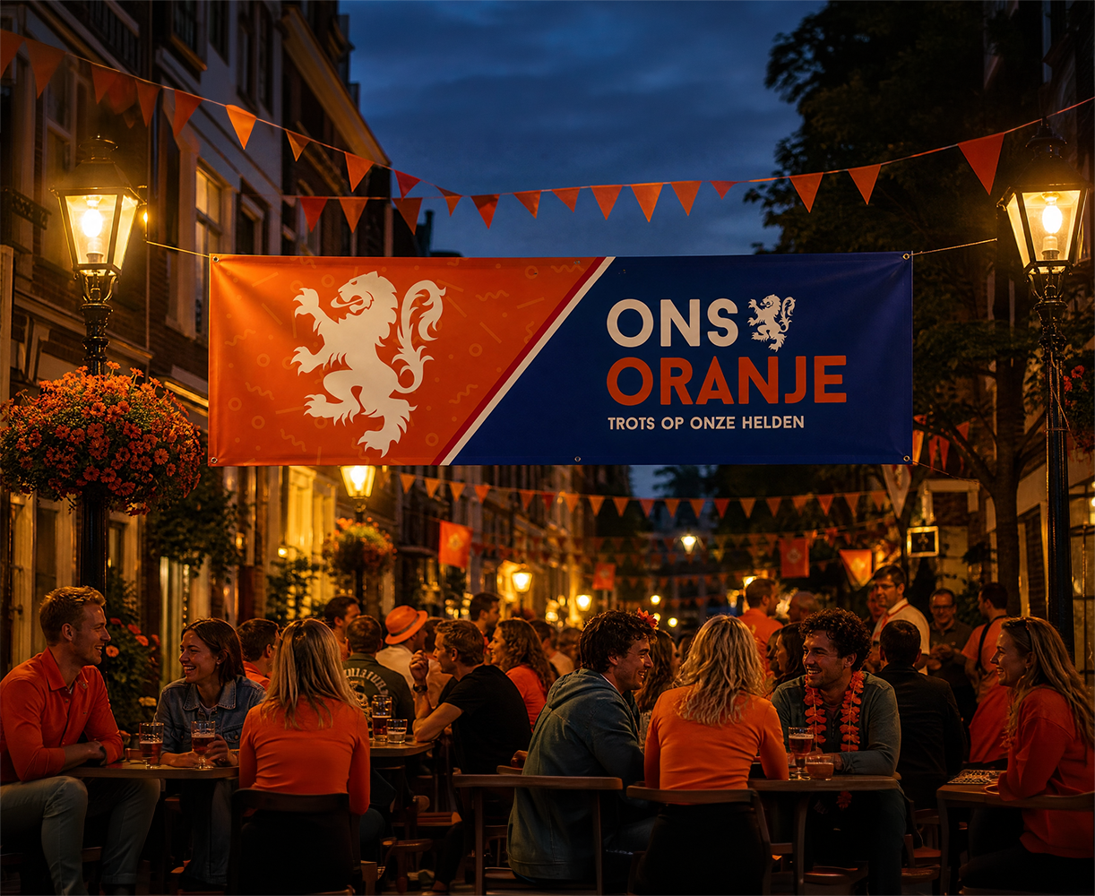 Oranje spandoek 'Ons Oranje'