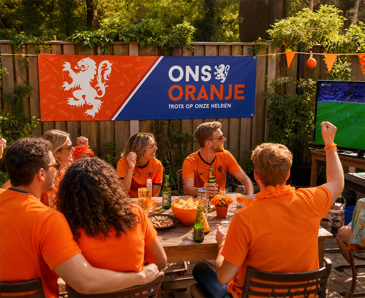 Oranje spandoek 'Ons Oranje'