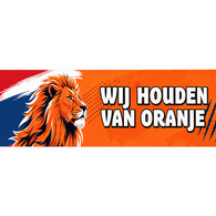 Oranje spandoek 'Wij houden van oranje'