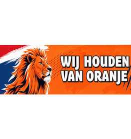 Oranje spandoek 'Wij houden van oranje'