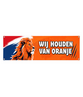 Oranje spandoek 'Wij houden van oranje'