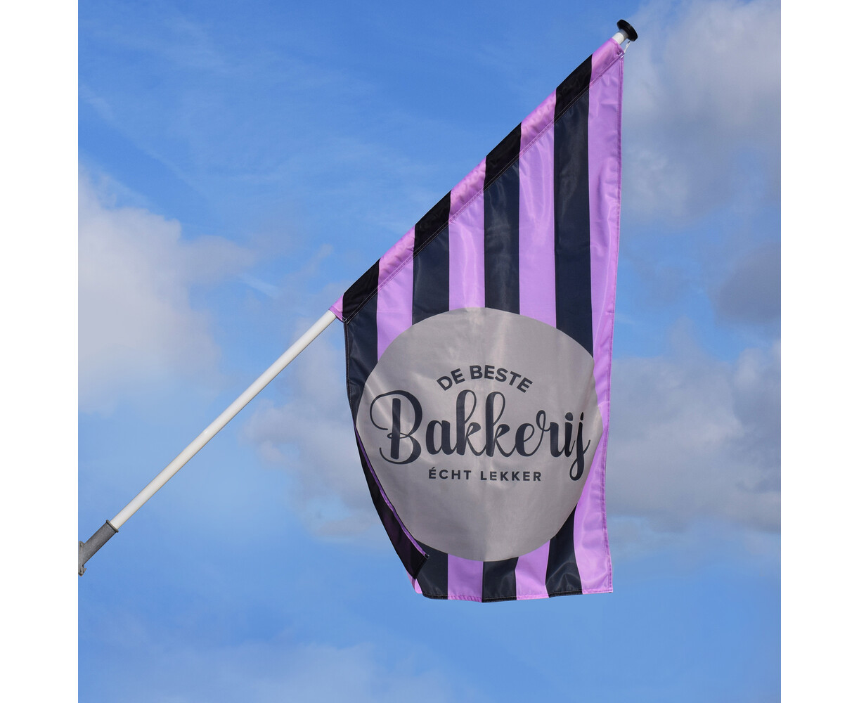 Bedrukte winkelvlag - Glanspolyester