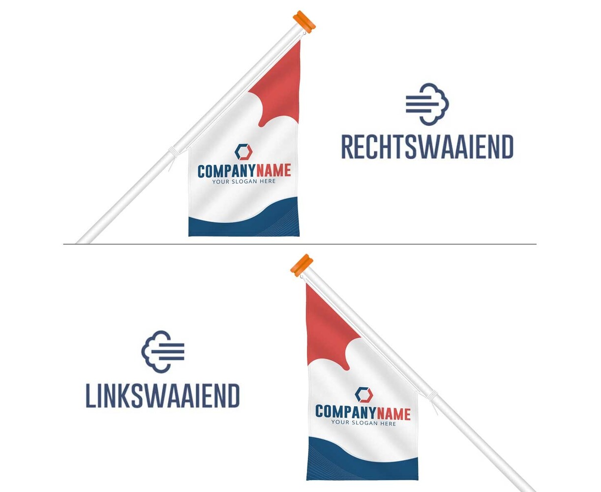 Bedrukte winkelvlag - Glanspolyester