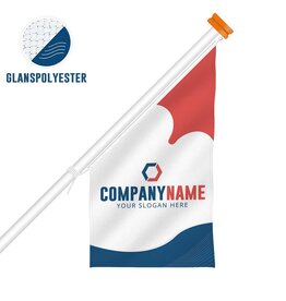 Bedrukte winkelvlag - Glanspolyester