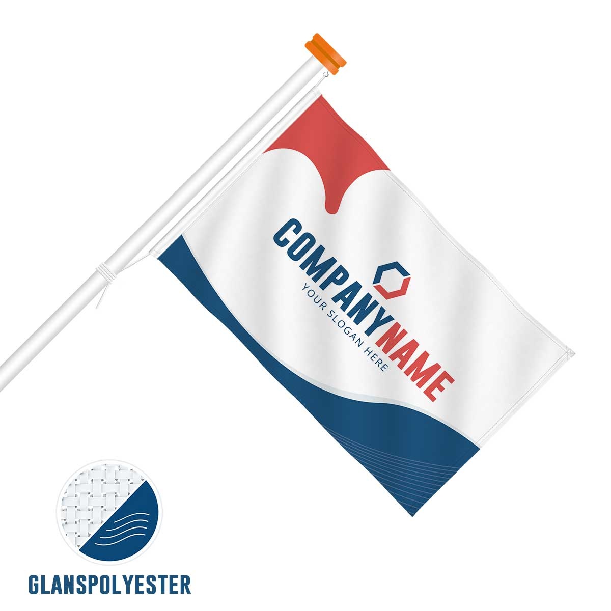 Bedrukte gevelvlag - Glanspolyester - Snel