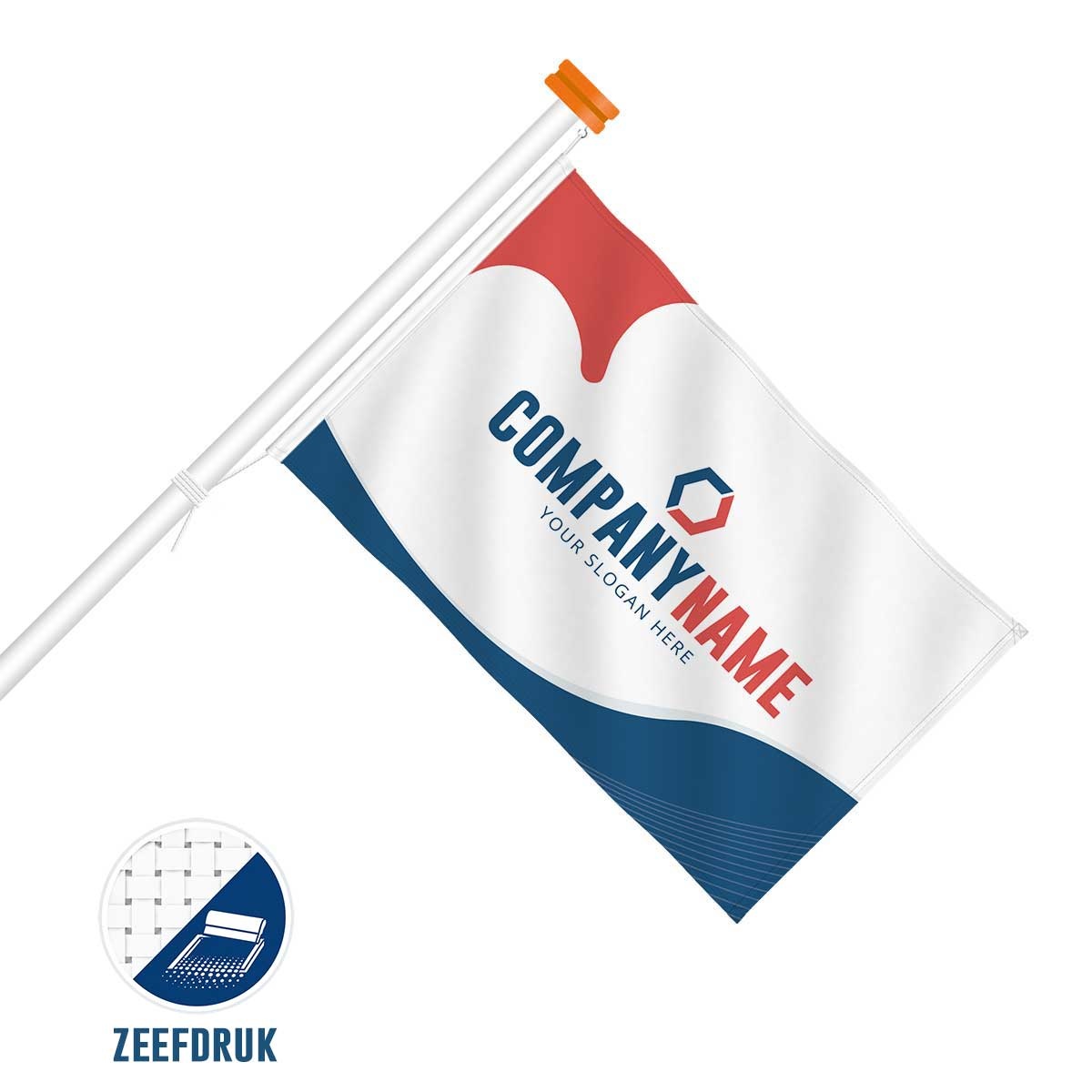 Bedrukte gevelvlag - Zeefdruk