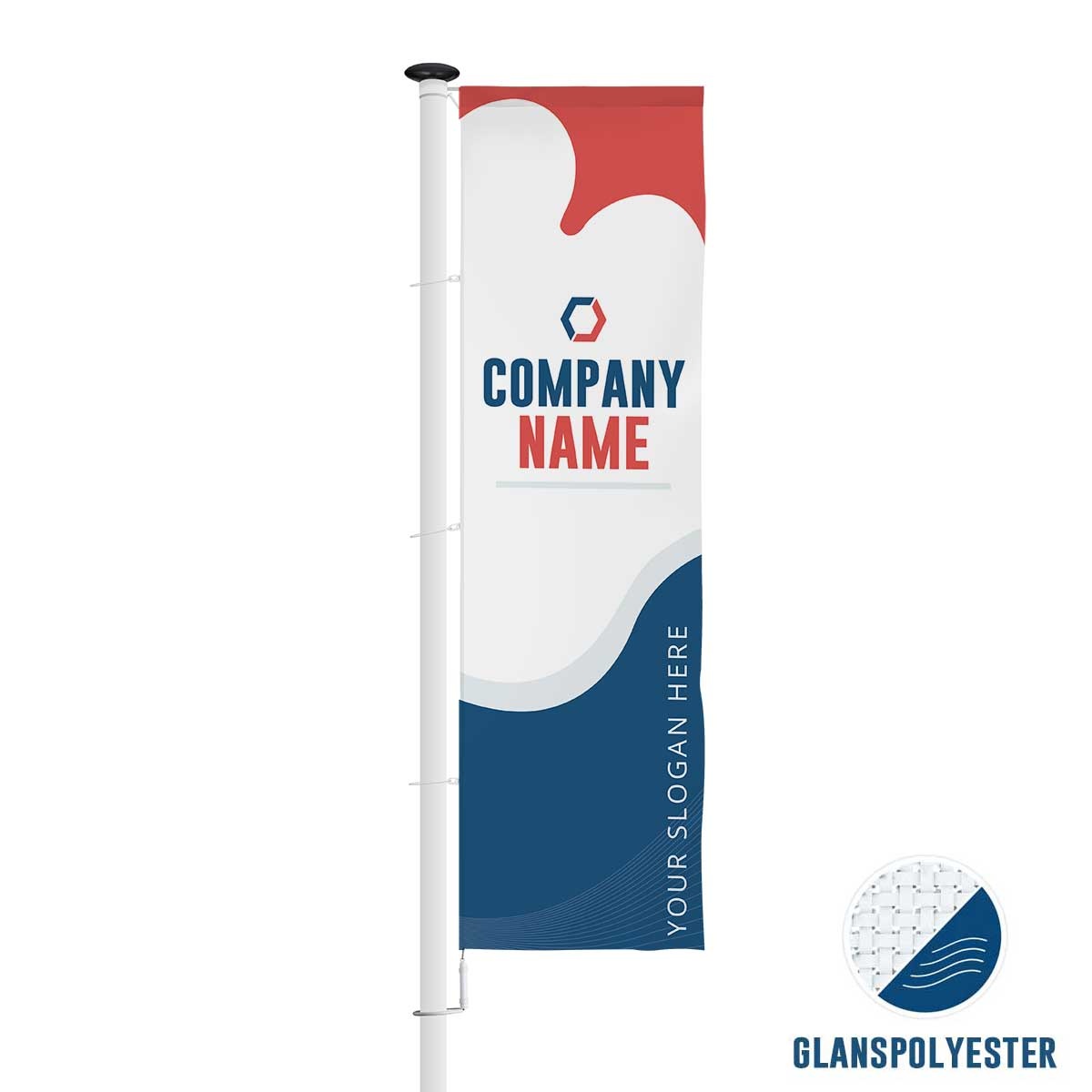 Bedrukte baniervlag - Glanspolyester