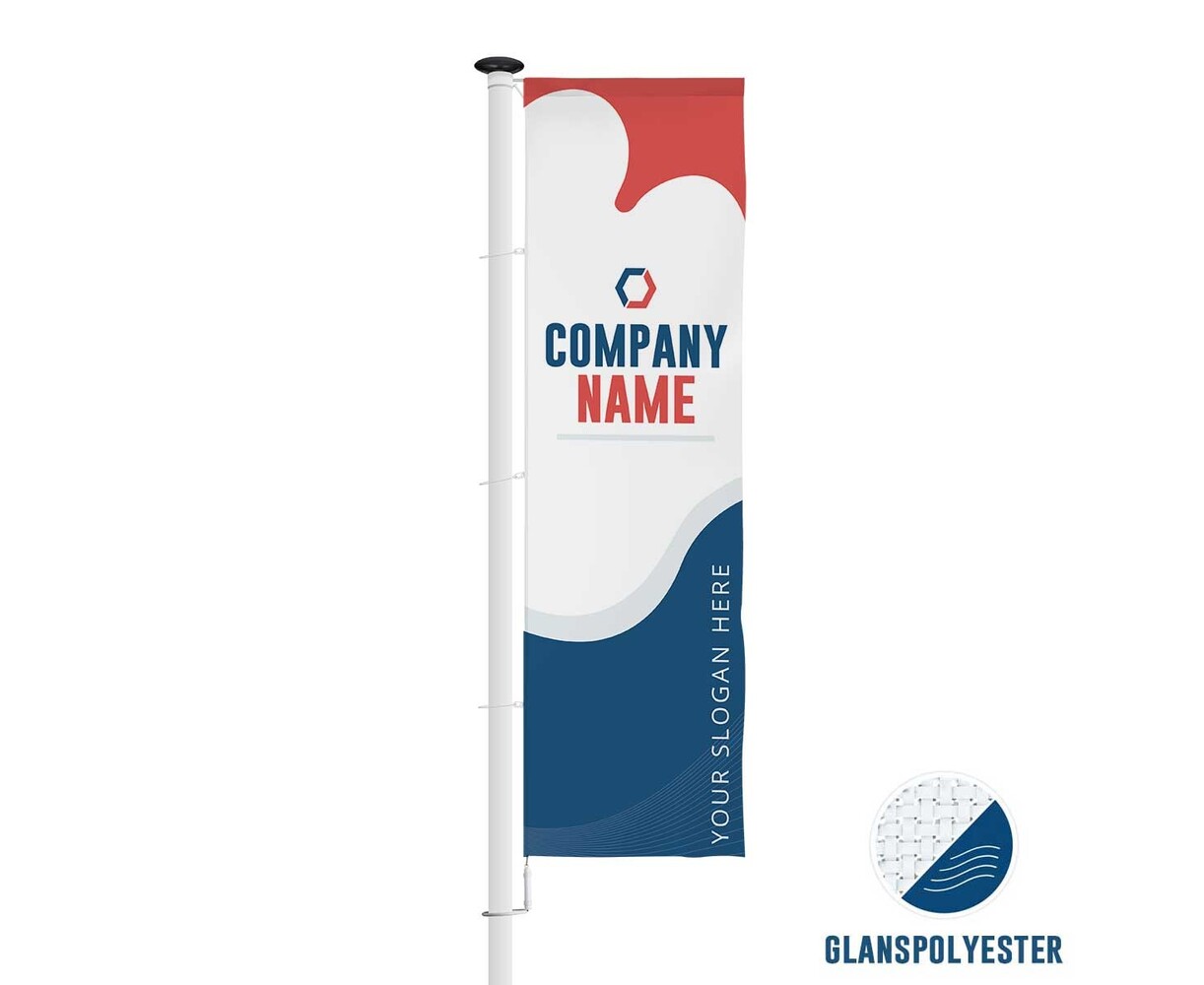 Bedrukte baniervlag - Glanspolyester - Snel