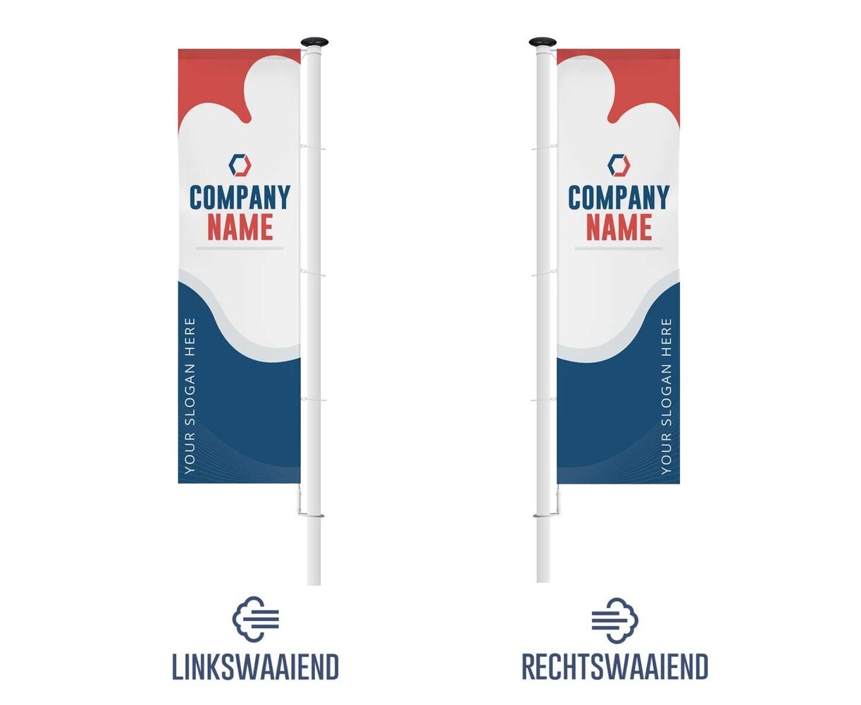 Bedrukte baniervlag - Spunpolyester - Snel