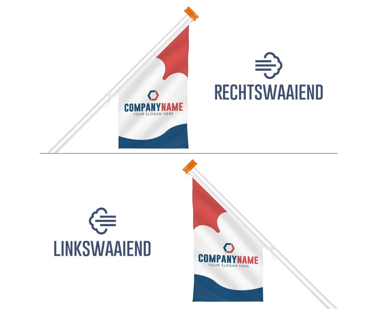 Winkelvlag bedrukken - Longlife - Snel
