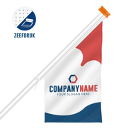 Bedrukte winkelvlag - Zeefdruk