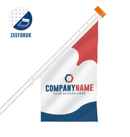 Bedrukte winkelvlag - Zeefdruk