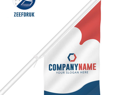 Bedrukte winkelvlag - Zeefdruk