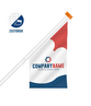 Bedrukte winkelvlag - Zeefdruk