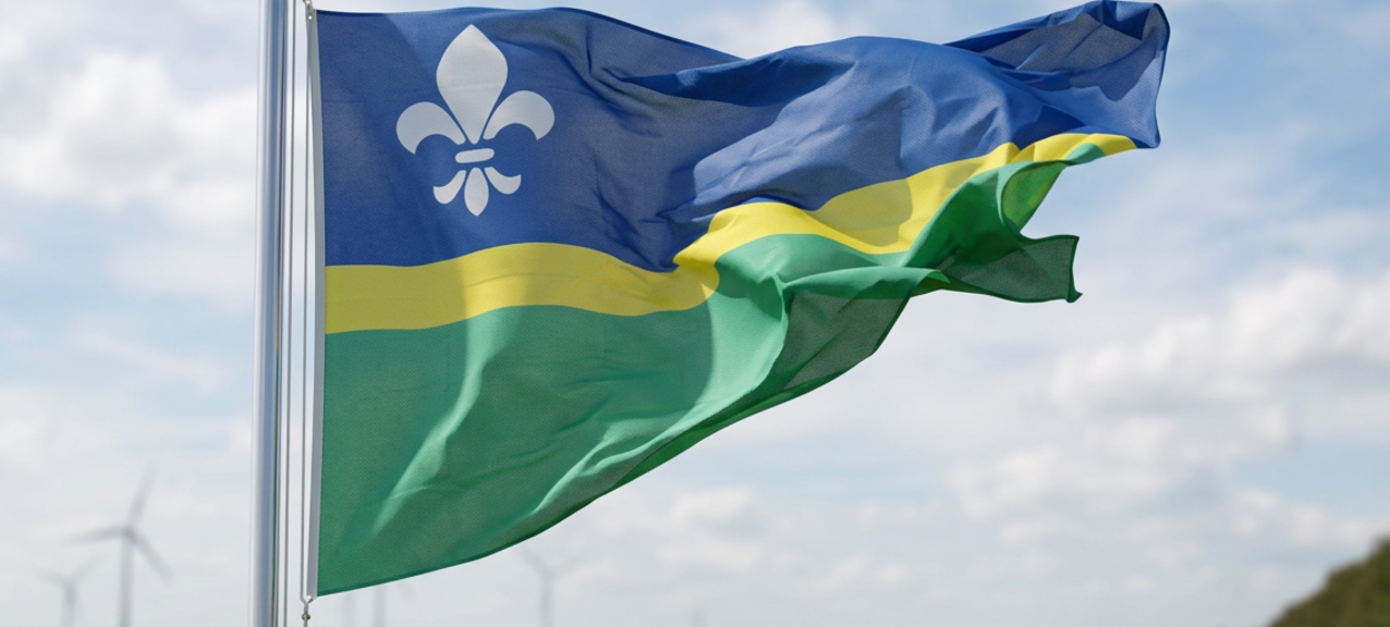 De vlag van Flevoland