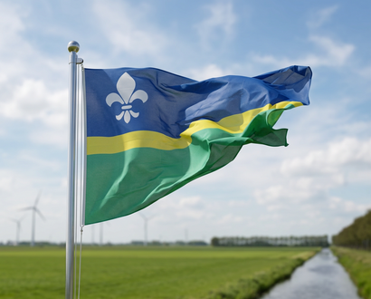 De vlag van Flevoland