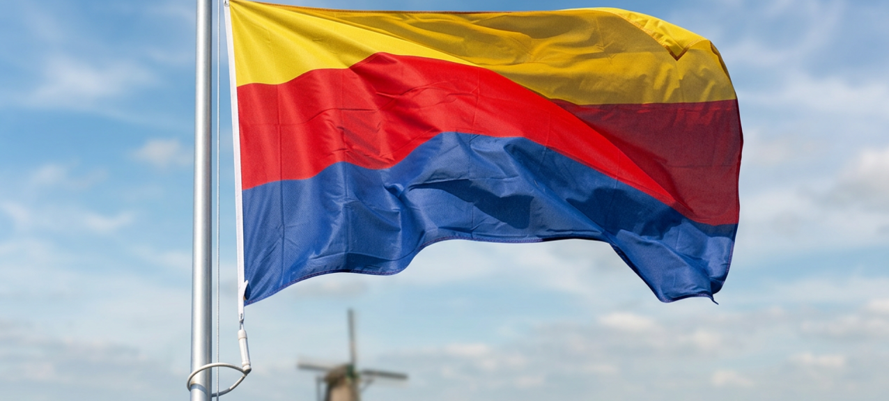De vlag van Noord-Holland