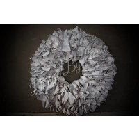 Krans Palm Petal white 55 cm