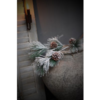 Pinus kunst kersttak met dennenappel 70 cm
