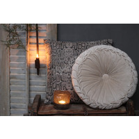 Rond velvet kussen Sand 40 cm