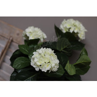 Namaak Hortensia op stam wit 70 cm