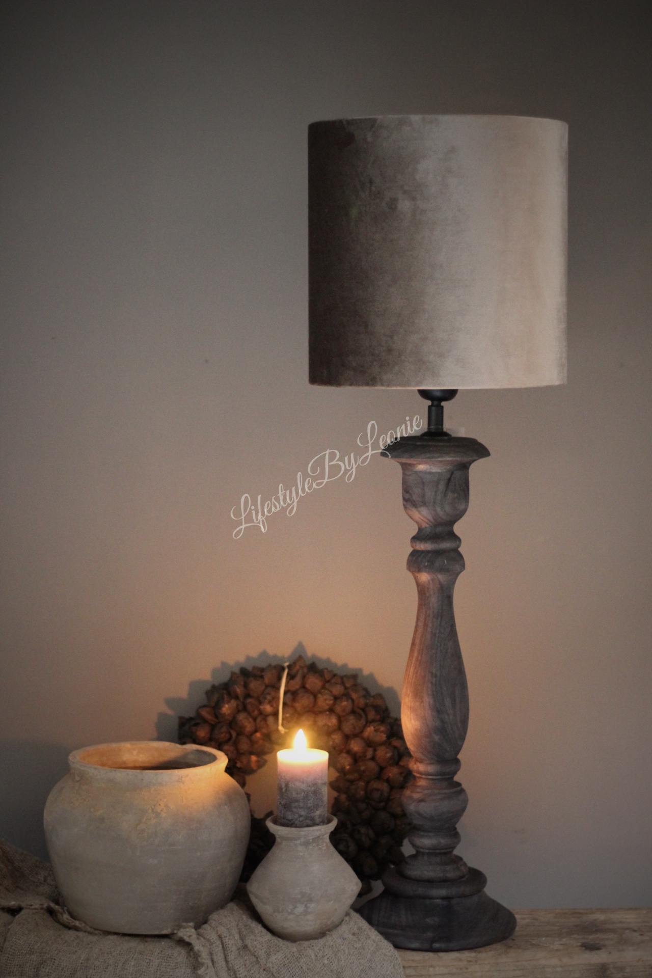 moeder Verlichting Slechthorend Hoge smalle lampvoet Antraciet 60 cm - Lifestyle By Leonie